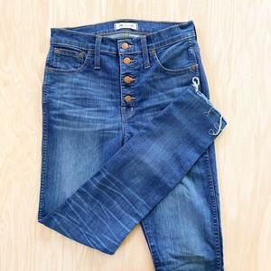 Madewell 10" High Rise Skinny Button Fly Jeans 27